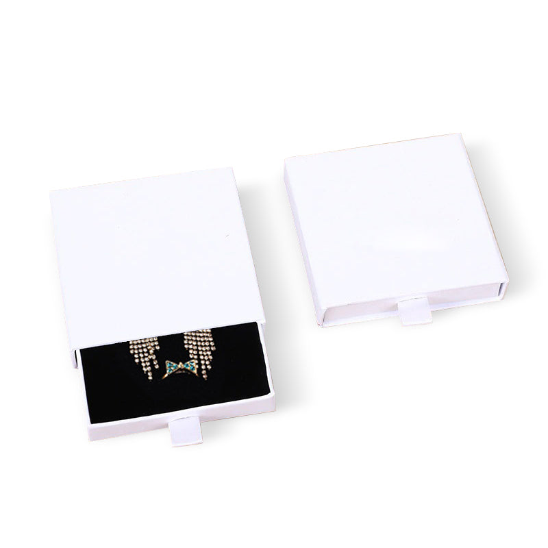 Custom Jewelry Paper Box 9x9x1.7cm – 100 Drawer Style Packaging Boxes for Jewelry