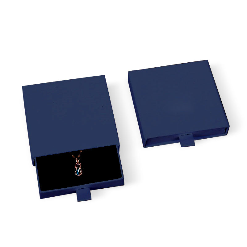 Custom Jewelry Paper Box 9x9x1.7cm – 100 Drawer Style Packaging Boxes for Jewelry