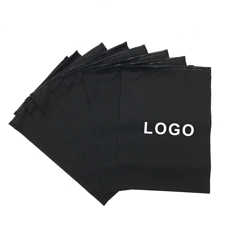 Custom Black Zipper Bag for T-Shirts – 25x35 CM 100 PACKS