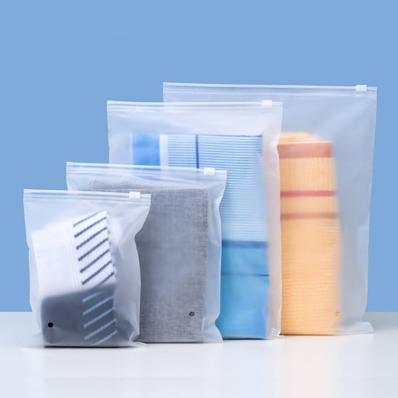 Custom Frosted Zipper Bags 25x35 CM for T-Shirts – 100 PCS